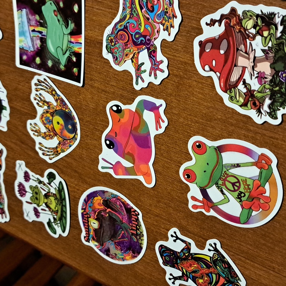 Colorful Frog Sticker Set 50 Ct - Picture 6 of 10